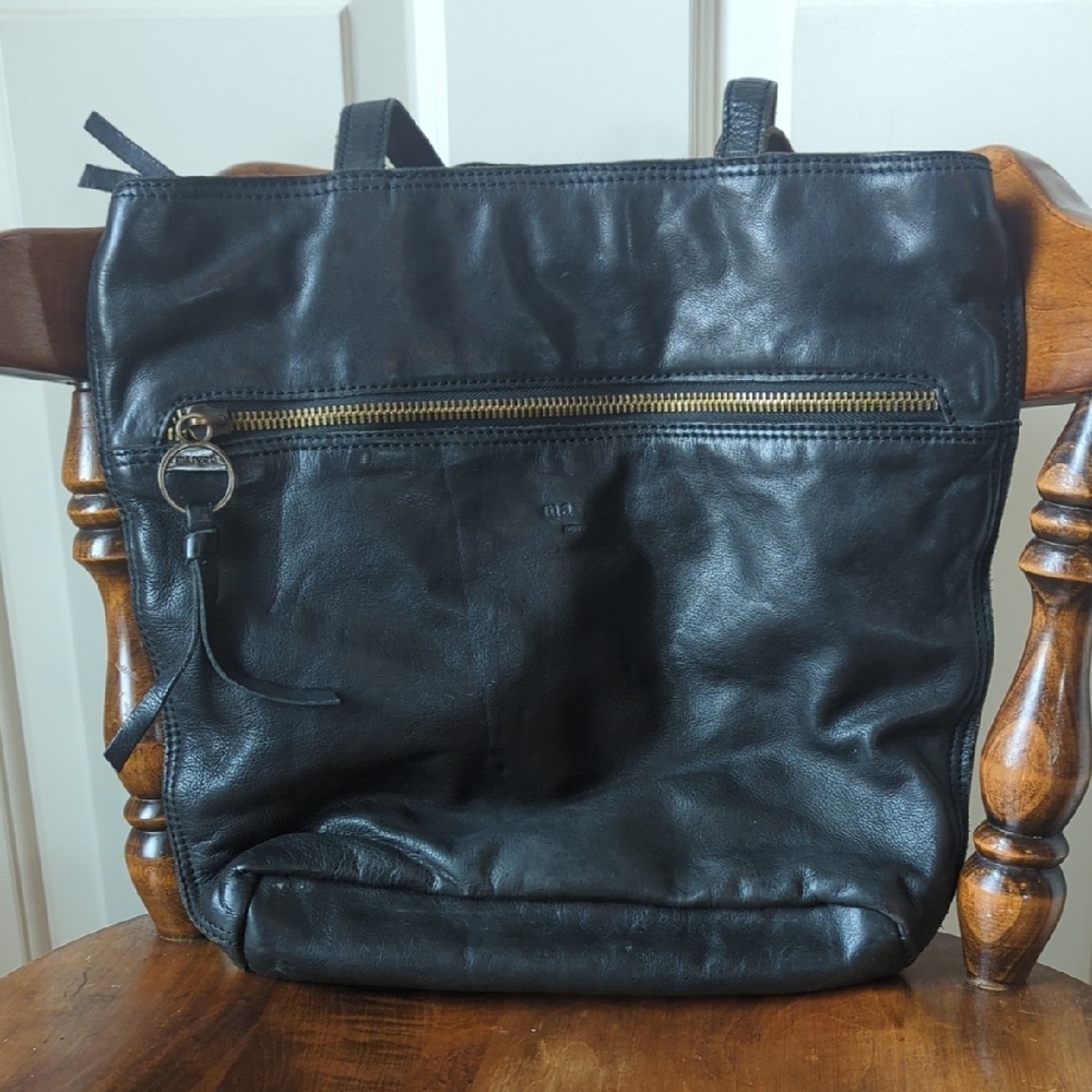 Black Leather Shoulder Bag